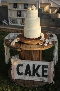 Vintage Cake LDS Wedding Reception Photo